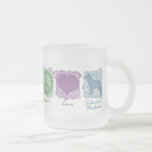 Pastel Peace, Love, and Siberian Huskies Mugs