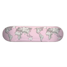 Pastel pink atlas skate board deck