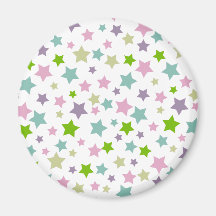 Pastel stars pattern fridge magnet