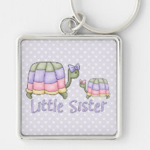 Pastel Turtles Little Sister Keychains