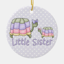 Pastel Turtles Little Sister Ornament