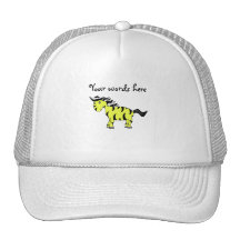 Pastel yellow zebra trucker hats