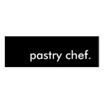 pastry chef. business card template