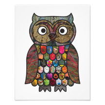 Patchwork Owl Photographic Print