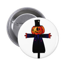 PATCHY PUMPKINHEAD SCARECROW W/ TOPHAT PINS