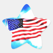 Patriotic American Flag Stickers