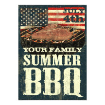 Patriotic BBQ Invitations