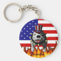 Patriotic BoBo 3 Key Chains