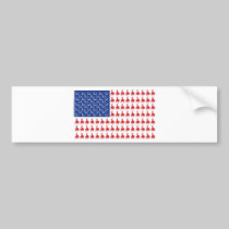 Patriotic Cowboy on a Horse bumper stickers