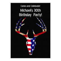 Patriotic Deer Skull Announcement