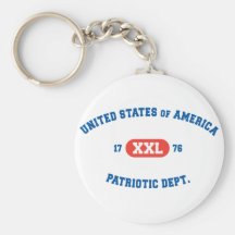 Patriotic Dept Keychain