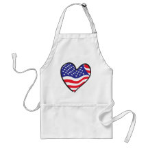 Patriotic Heart - USA Flag Apron