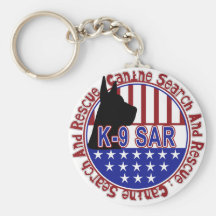 PATRIOTIC K-9 SAR -CANINE SEARCH & RESCUE KEY CHAINS