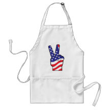 Patriotic Peace Sign Aprons