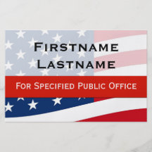Patriotic Political Campaign Flyer, Medium Size