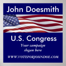Patriotic Political Campaign Poster