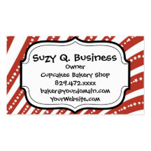 Patriotic Red and White Stars and Stripes Freedom Business Card Templates