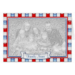 Patriotic Red, White and Blue Photo Frame Card