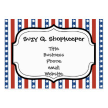 Patriotic Red White Blue Stars and Stripes Freedom Business Card Templates