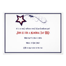 Patriotic Star Light Custom Announcements