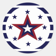 PATRIOTIC STARS STICKERS