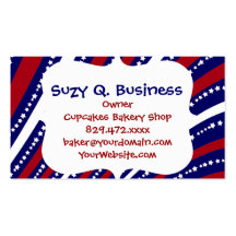 Patriotic Stars Stripes Freedom Flag 4th of July Business Card