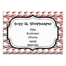 Patriotic Stars Stripes Freedom Flag Hearts Business Cards