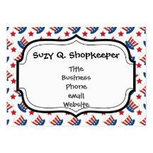 Patriotic Stars Stripes Freedom USA Hat Design Business Card Template
