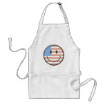 Patriotic USA Flag Smiley Face Aprons