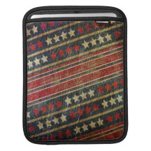 Patriotic USA Grunge Stars and Stripes Military Sleeve For iPads
