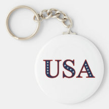 Patriotic USA Keychain
