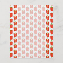 Pattern of Red Peppers. Full Color Flyer