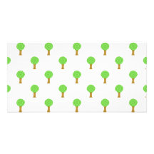 Pattern of Trees. Photo Card Template