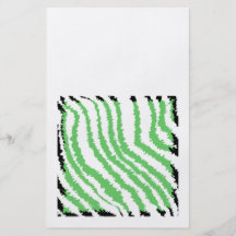 Pattern of Wavy Green Stripes. Black Ends. Personalised Flyer