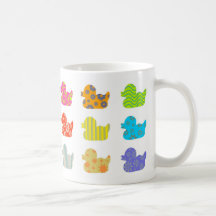 Patterned Ducks Mugs