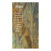 Patterned Fabric Thank You Business Card