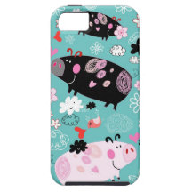 Patterned Piggies iPhone 5 Cases