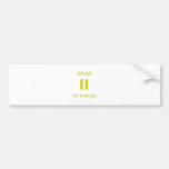 Pause for Thought (yellow text) Bumper Sticker