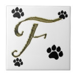 Paw Print Monogram Tile