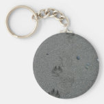 Paw Prints in the Sand Key Chains