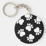 Paw Prints - Talk to the Paw! Black and White Keychain