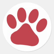 Paw Round Sticker
