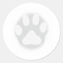 Paw Round Sticker