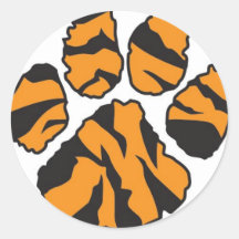 Paw Round Stickers
