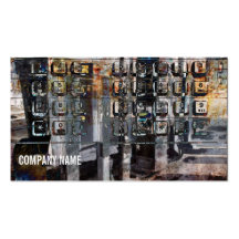 payphone - techno urban collage business card