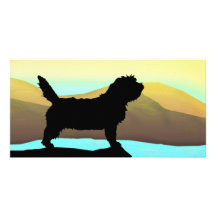 PBGV Dog By The Sea Personalized Photo Card