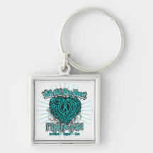 PCOS Heart I Fight Like A Girl Key Chains
