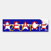 PEACE 2011 Bumper Sticker-Customise