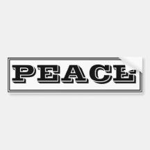peace bumper sticker