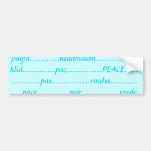 peace bumper stickers